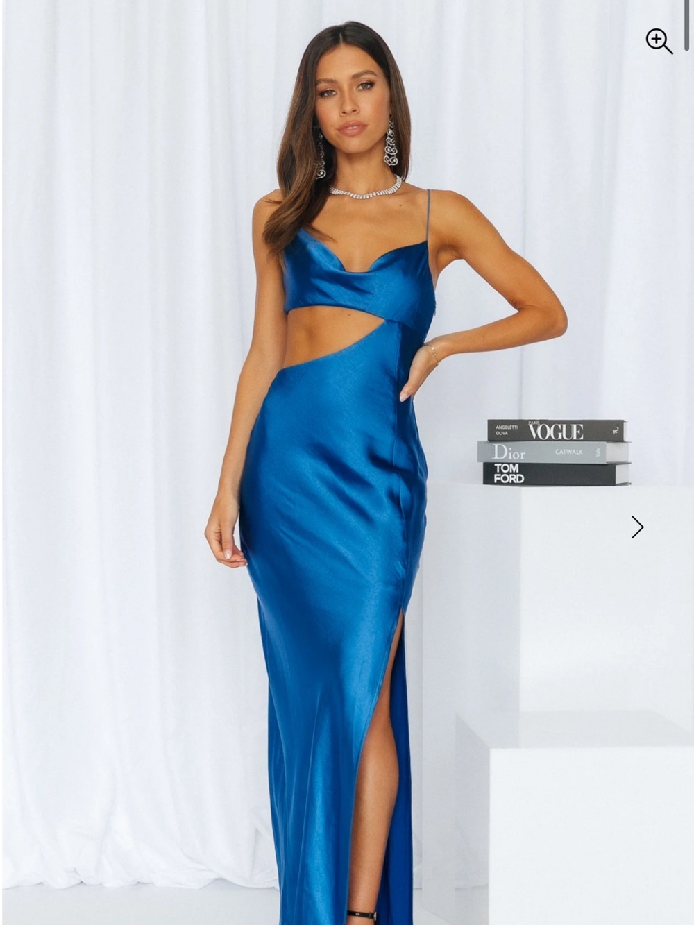 Hello Molly Oceanic Eyes satin maxi dress